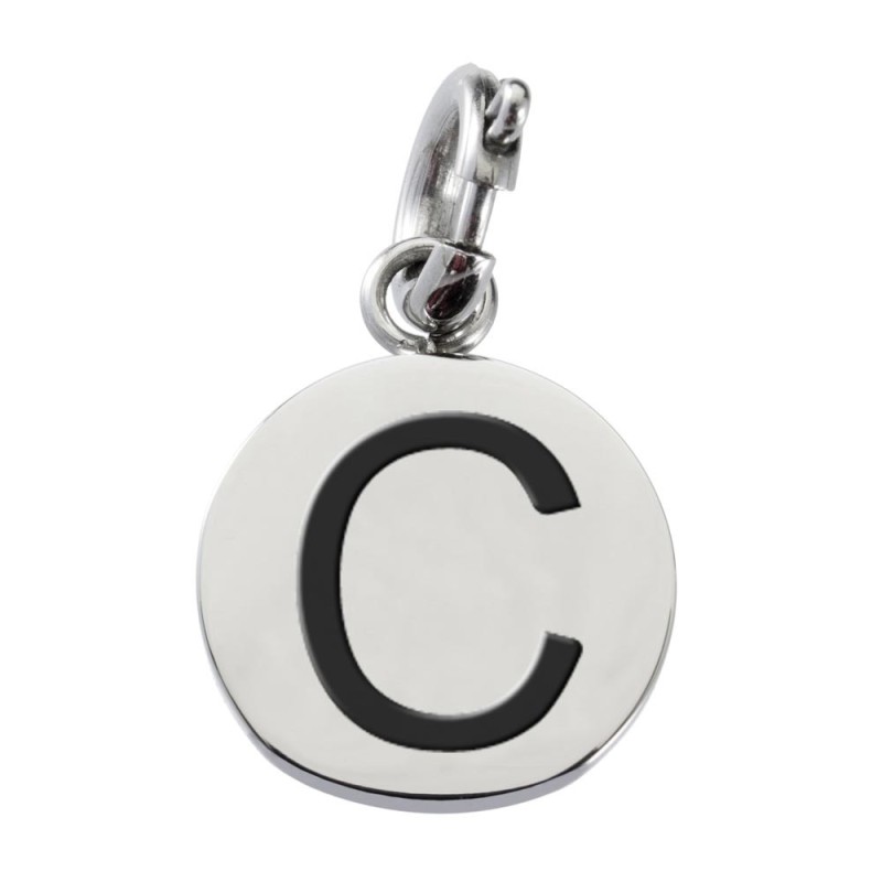 Charm lettera con smalto