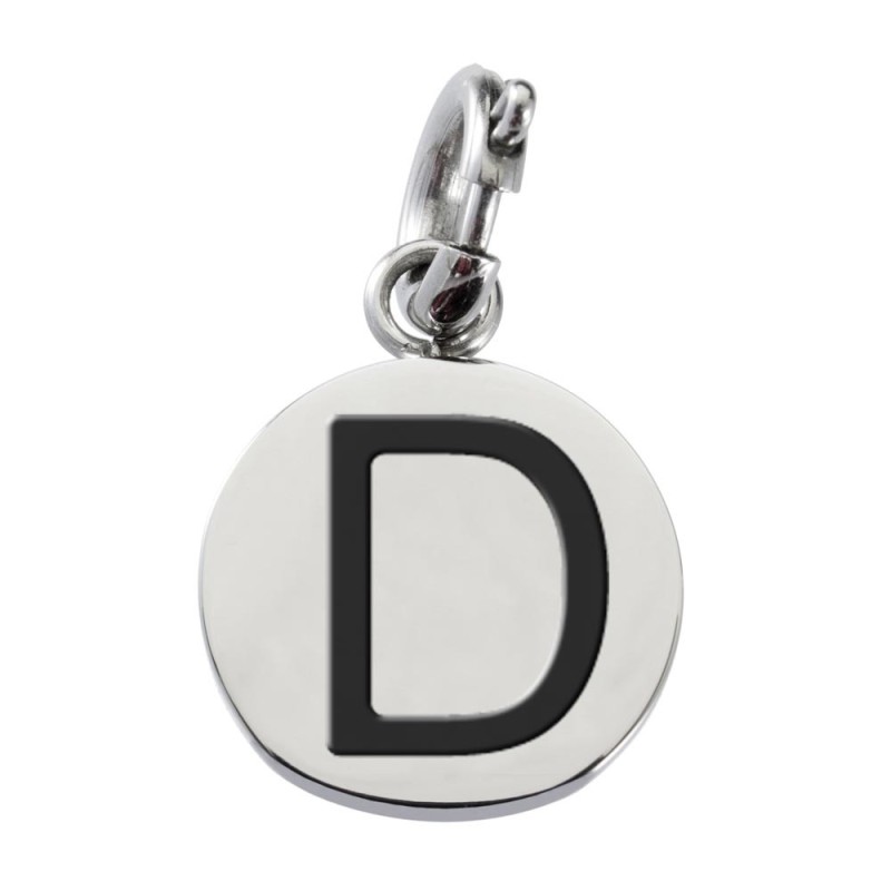 Charm lettera con smalto