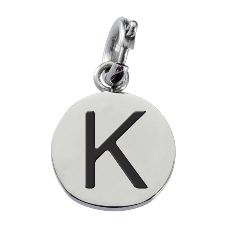Charm lettera con smalto