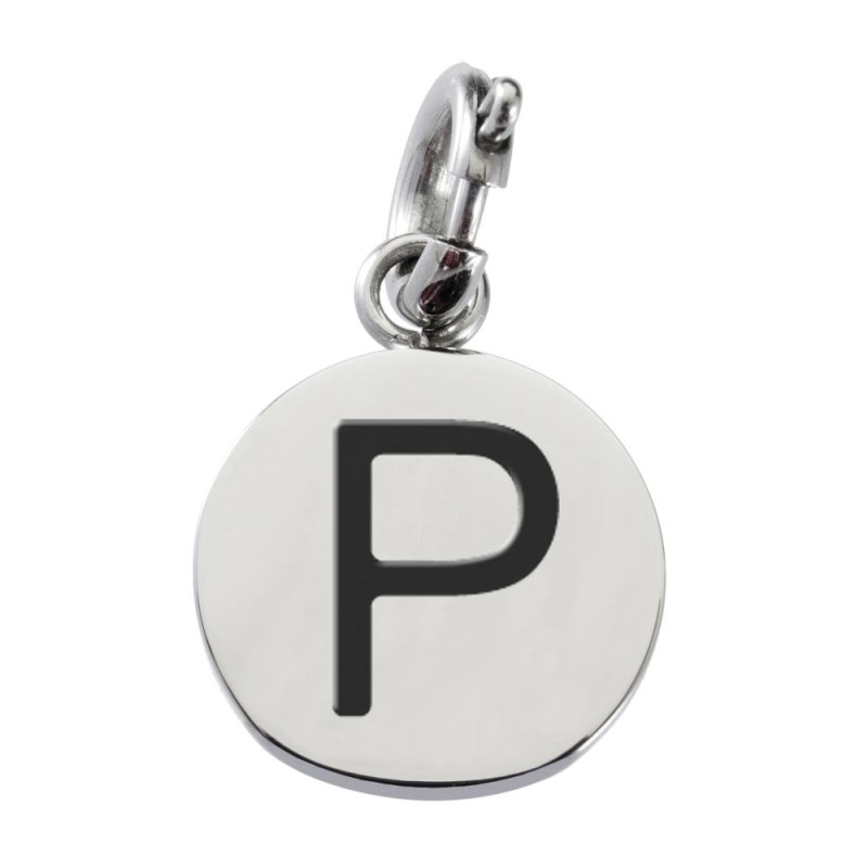 Charm lettera con smalto