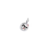 S.STEEL CHARM S.Steel roud charm with mom and daughter. Accessories: CHI0087-7, BAR0014