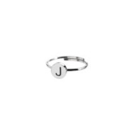 Anello con lettera smaltata