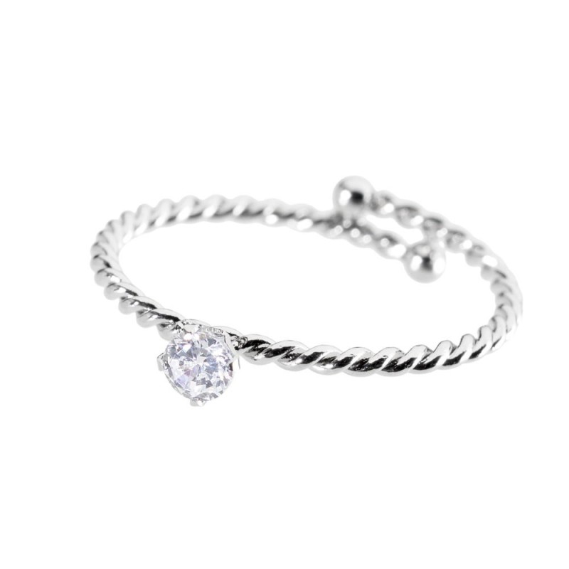 Anello con solitario 3 mm