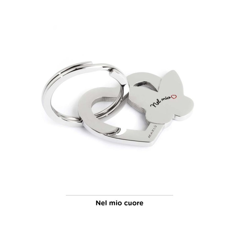 Portachiavi amica cuore con farfalla