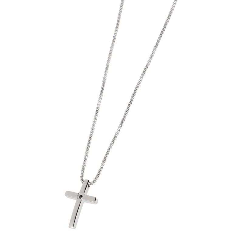 Collana con croce con zircone