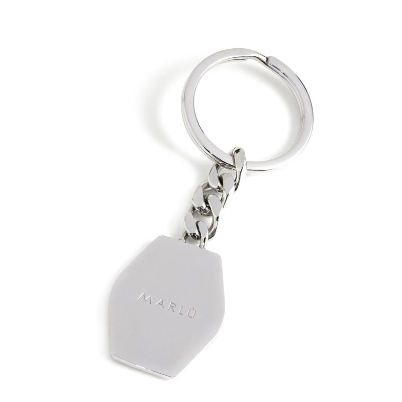 S.S. HESAGONAL KEYRING GRAZIE INFINITE S.steel keyring 30*24 mm, the pendant is hexagonal element where is weld a round medal, o