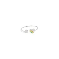 Bracciale rigido cuore arcobaleno
