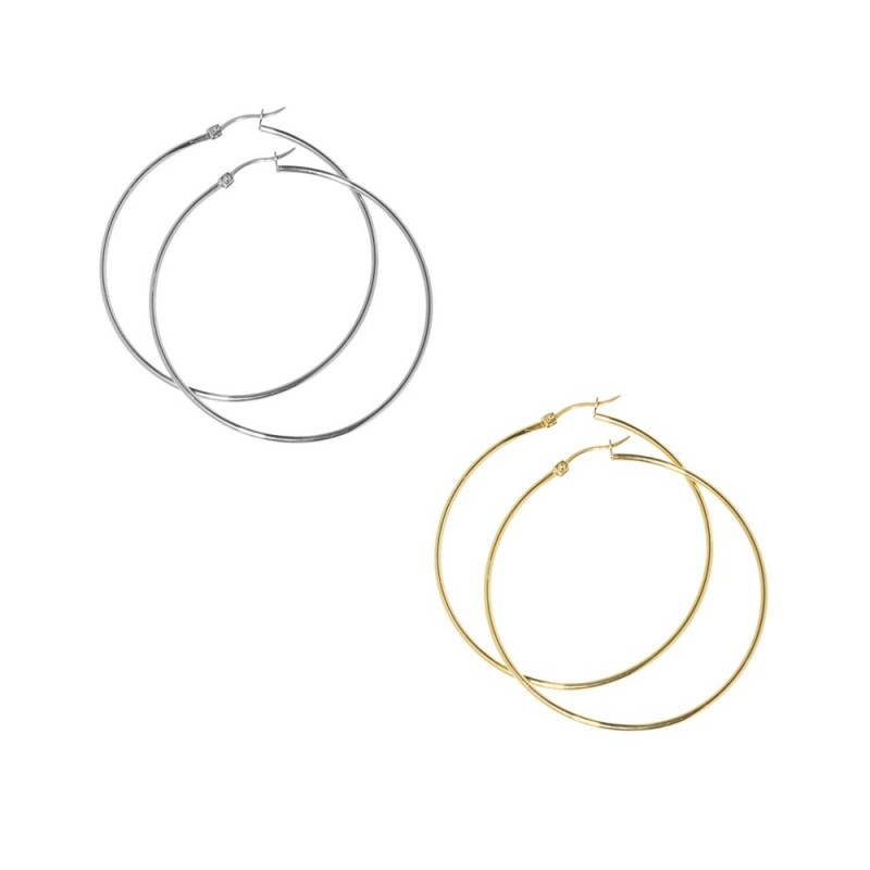 ORECCHINO ACCIAIO CERCHIO 54 MM