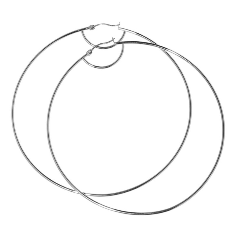 ORECCHINO ACCIAIO CERCHIO 85 MM
