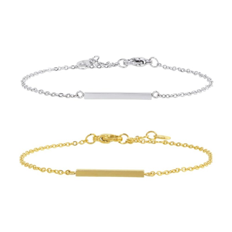 BRACCIALE IN ACCIAIO CON BARRETTA