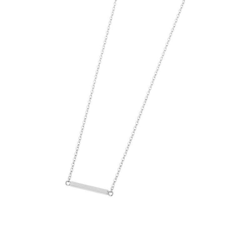 COLLANA IN ACCIAIO CON BARRETTA