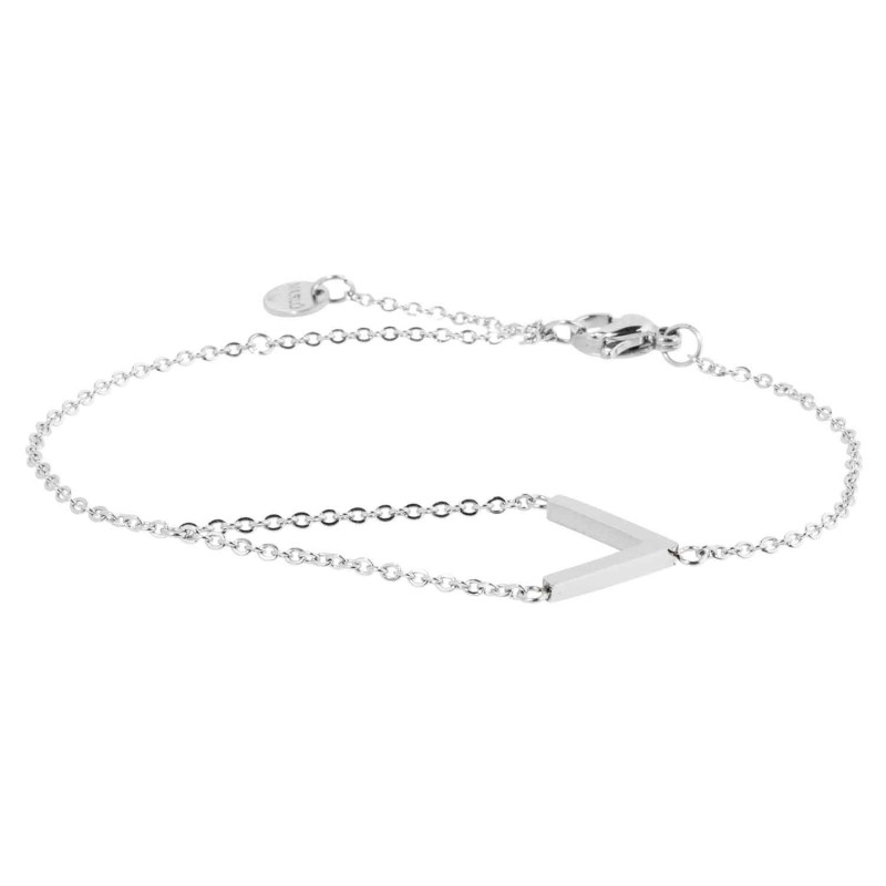 BRACCIALE IN ACCIAIO CON V