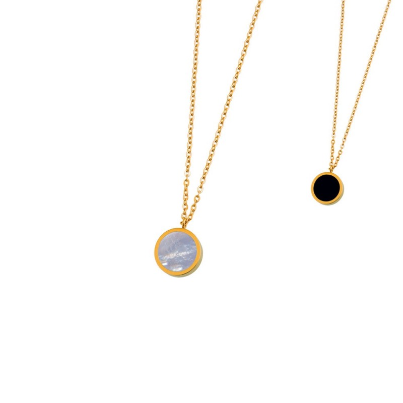 Collana con acrilico e madreperla