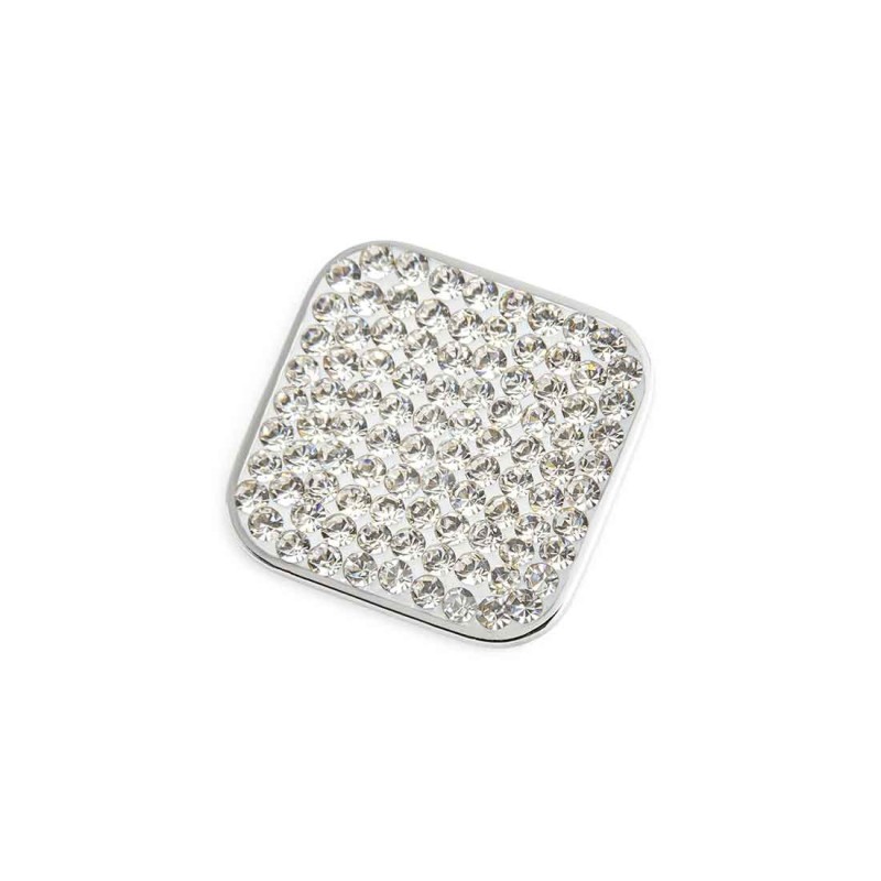 PIASTRTINA SQUADRATA CON CRISTALLI