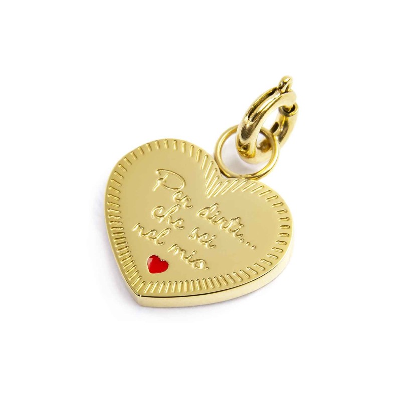 Charm cuore tata con zircone