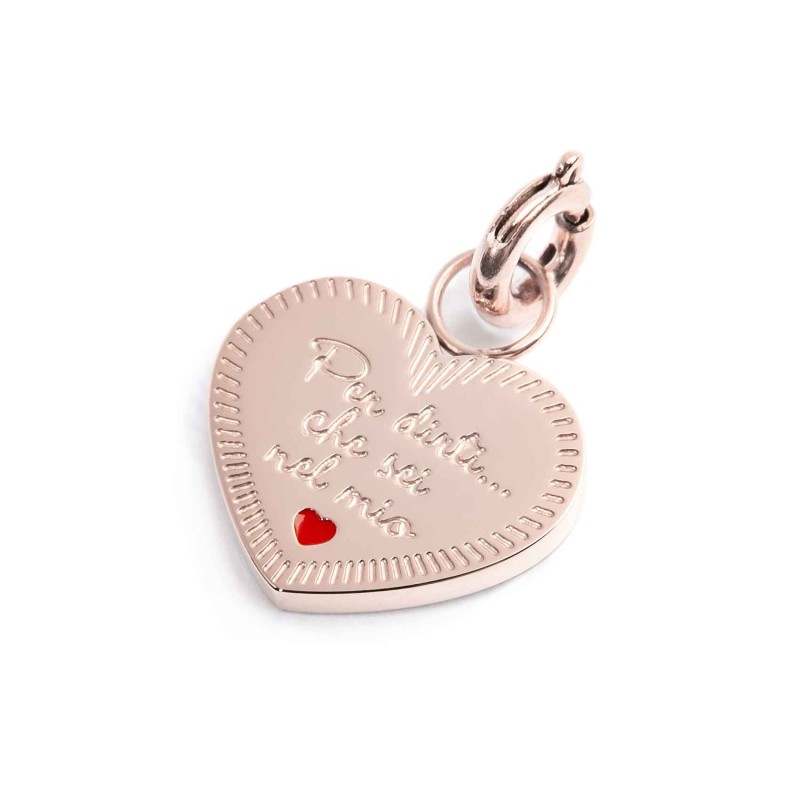 Charm cuore amica con zircone