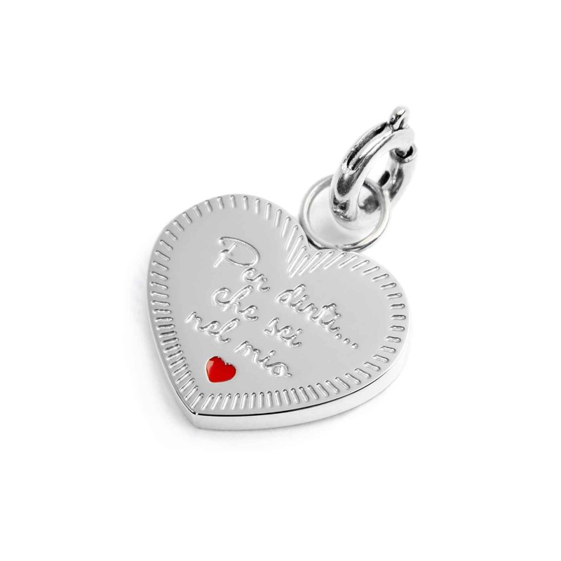 Charm cuore nonna con zircone