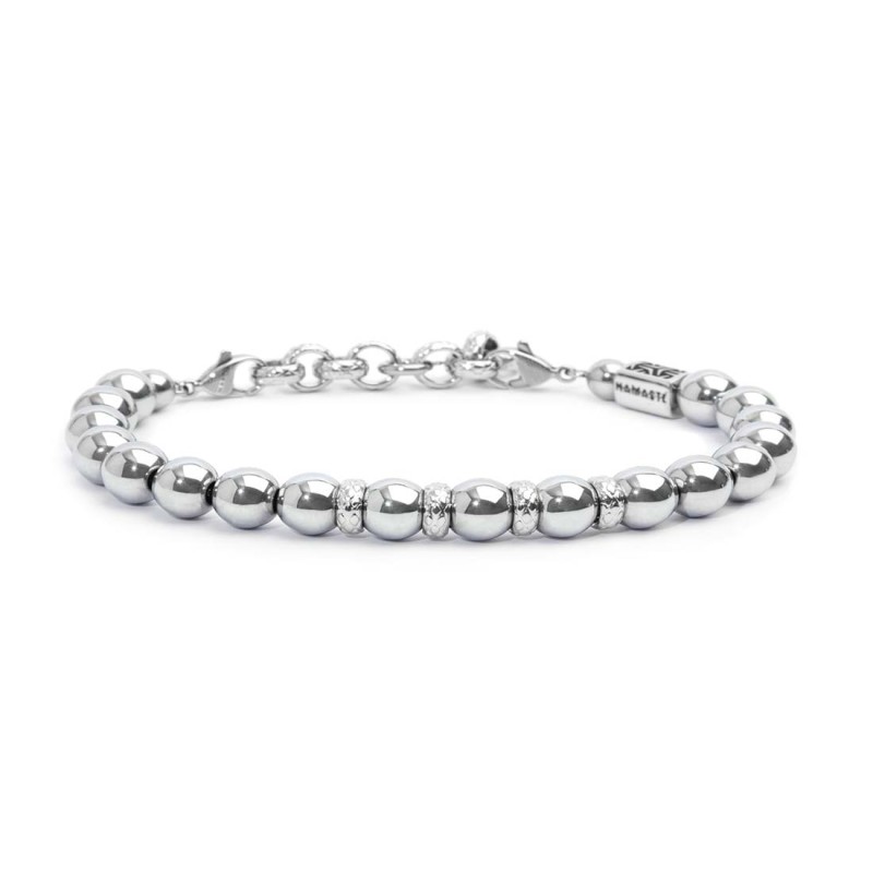 Bracciale sfere ematite 8mm