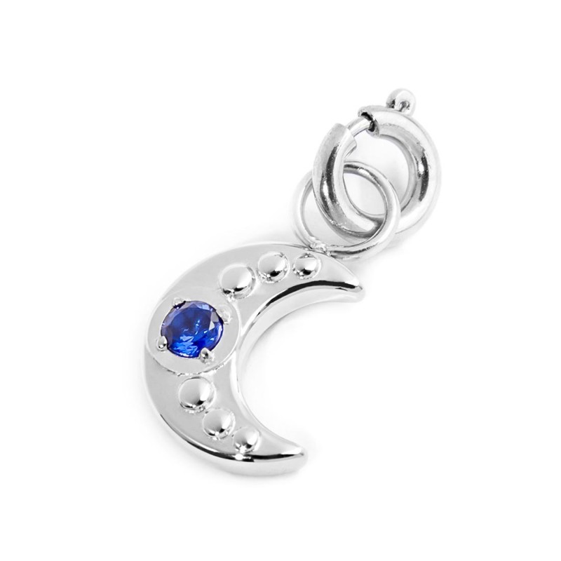 CHARM LUNA CON CZ BLU
