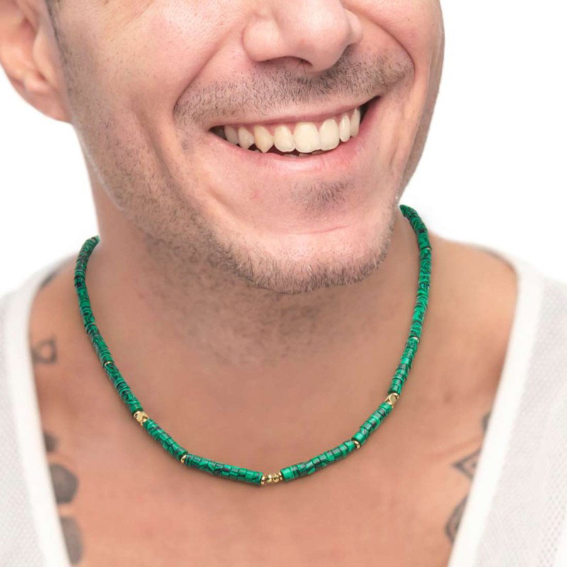 Collana con pietre a rondelle