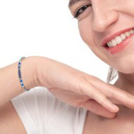 Bracciale elementi in pietra ed elementi in ematite catena marine