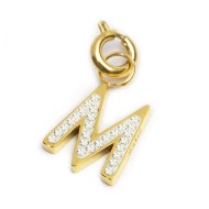 Charm lettera con cristalli