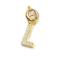 Charm lettera con cristalli
