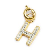 Charm lettera con cristalli