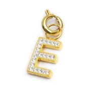 Charm lettera con cristalli