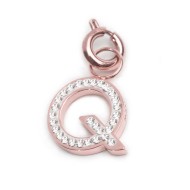 Charm lettera con cristalli