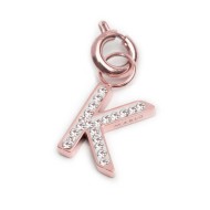 Charm lettera con cristalli