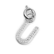 Charm lettera con cristalli