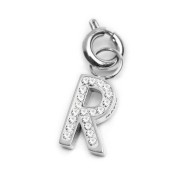 Charm lettera con cristalli