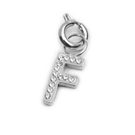 Charm lettera con cristalli