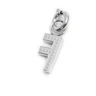 Charm lettera con cristalli