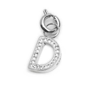 Charm lettera con cristalli