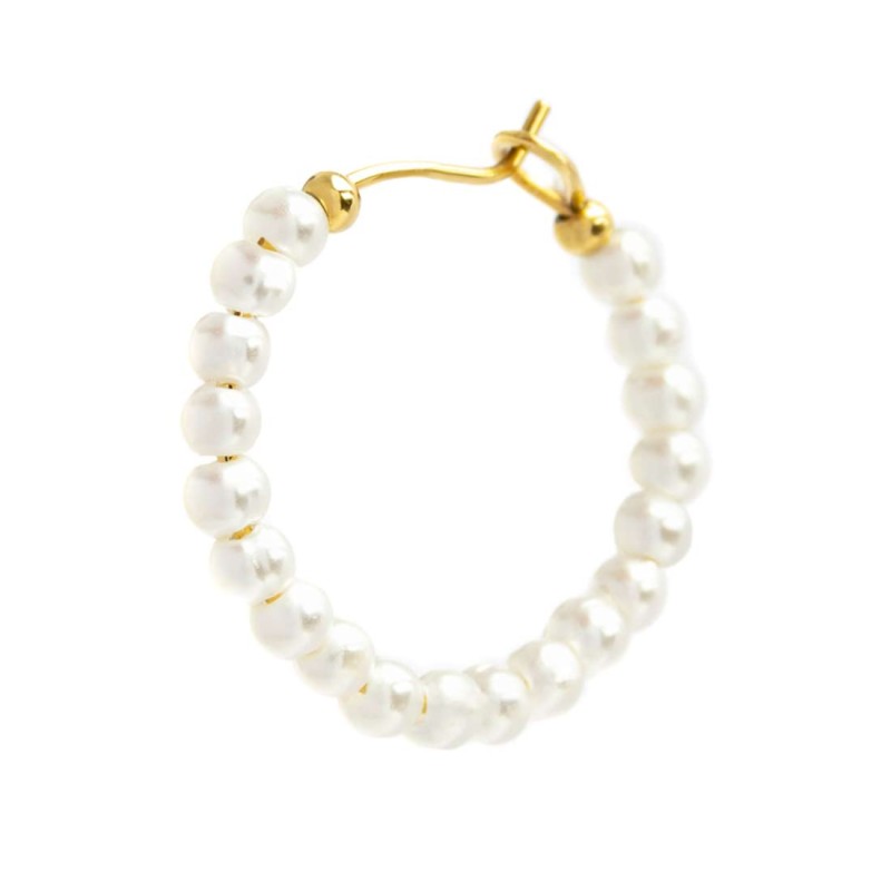 OR MONO CERCHIO CON PERLINE DI MADRE PERLE