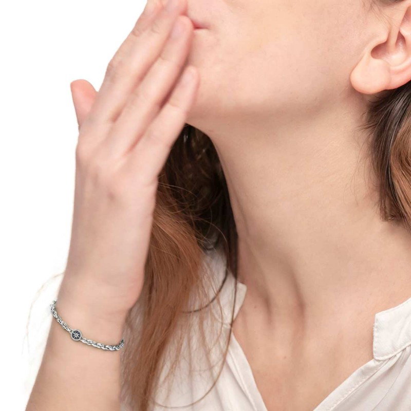 Bracciale rosa dei venti catena marine