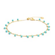 CAVIGLIERA CON PIETRE TURCHESI PENDENTI