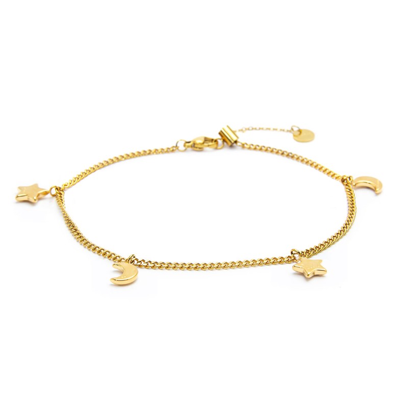 Cavigliera stella e luna