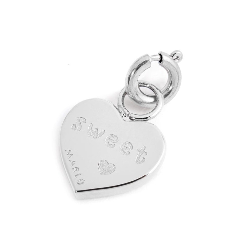 Charm cuore con zircone