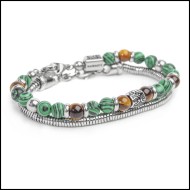 Bracciale malachiete e bracciale catena snake