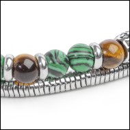 Bracciale malachiete e bracciale catena snake