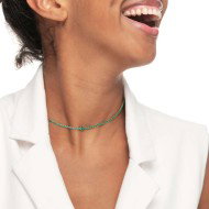 Collane tennis con zirconi e zircone centrale baguette