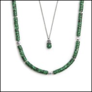 Collana con pendente e collana con pietre a rondelle