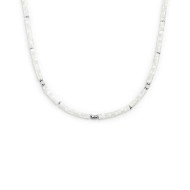 Collana catena a foglia e collana con pietre a rondelle