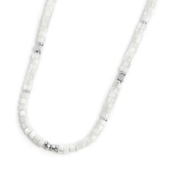 Collana catena a foglia e collana con pietre a rondelle