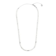 Collana catena a foglia e collana con pietre a rondelle