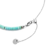 Collana catena a foglia e collana con pietre a rondelle