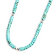 Collana catena a foglia e collana con pietre a rondelle